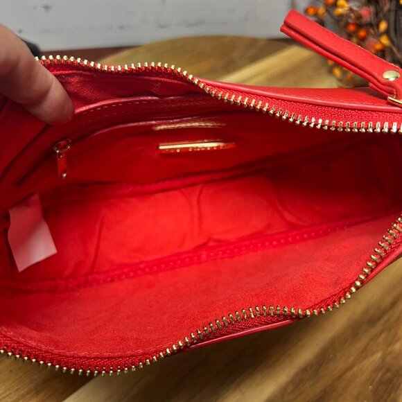 Steven Madden BSabine Y2K Hobo Shoulder Bag in Lipstick Red Soft Faux Leather - Picture 9 of 12